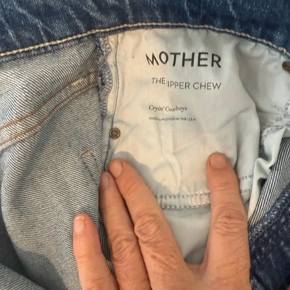 MOTHER Blue Distressed Boyfriend Jeans - Picture 9 of 10